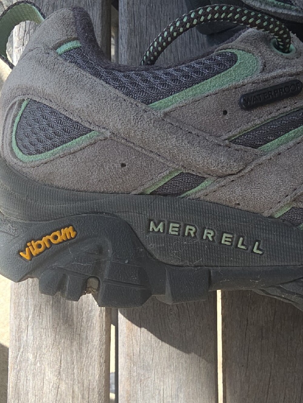 Merrell Women's Grey Trail Shoes with Mint Accents - Size 7 - Picture 5 of 10